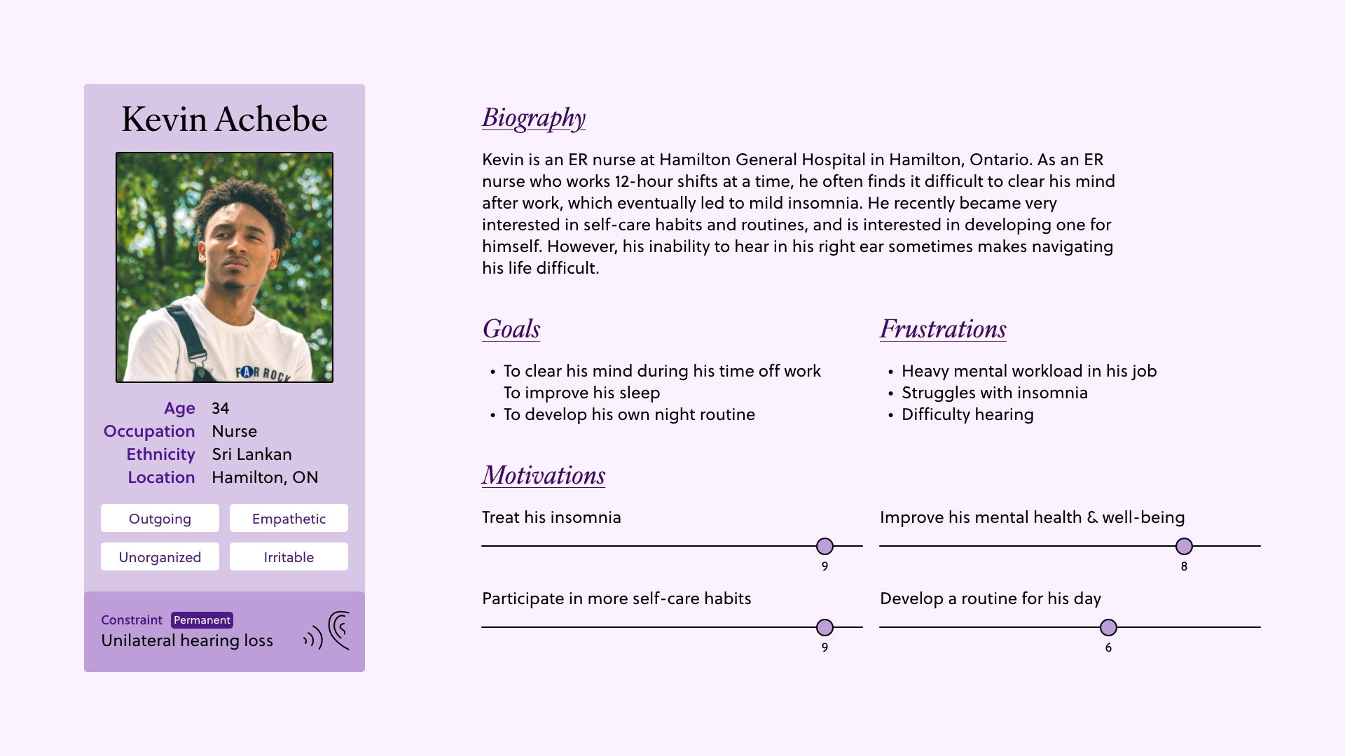 Persona #2: Kevin Achebe