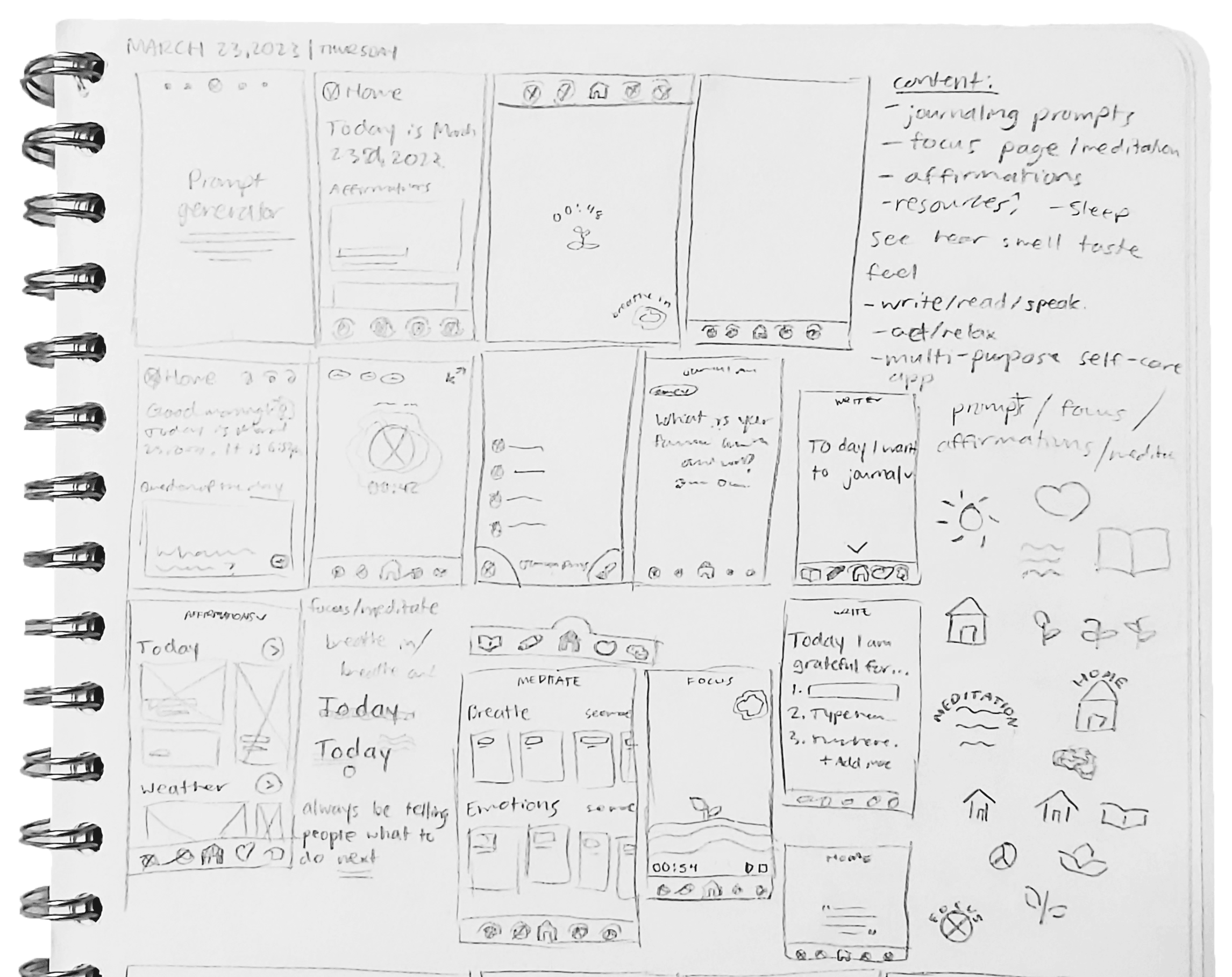 Initial sketches